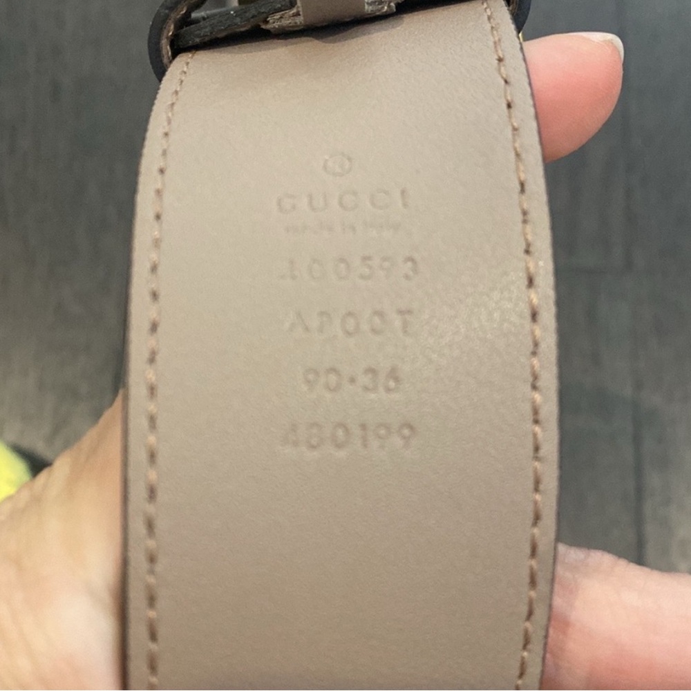 Gucci Beige GG Logo Belt - Picture 3 of 5
